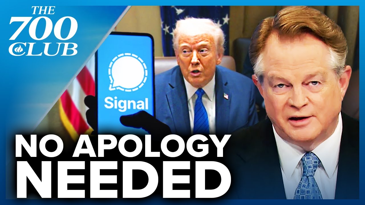 trump address the chat security scandal & protests are breaking out in gaza ¦ the 700 club (bq)
