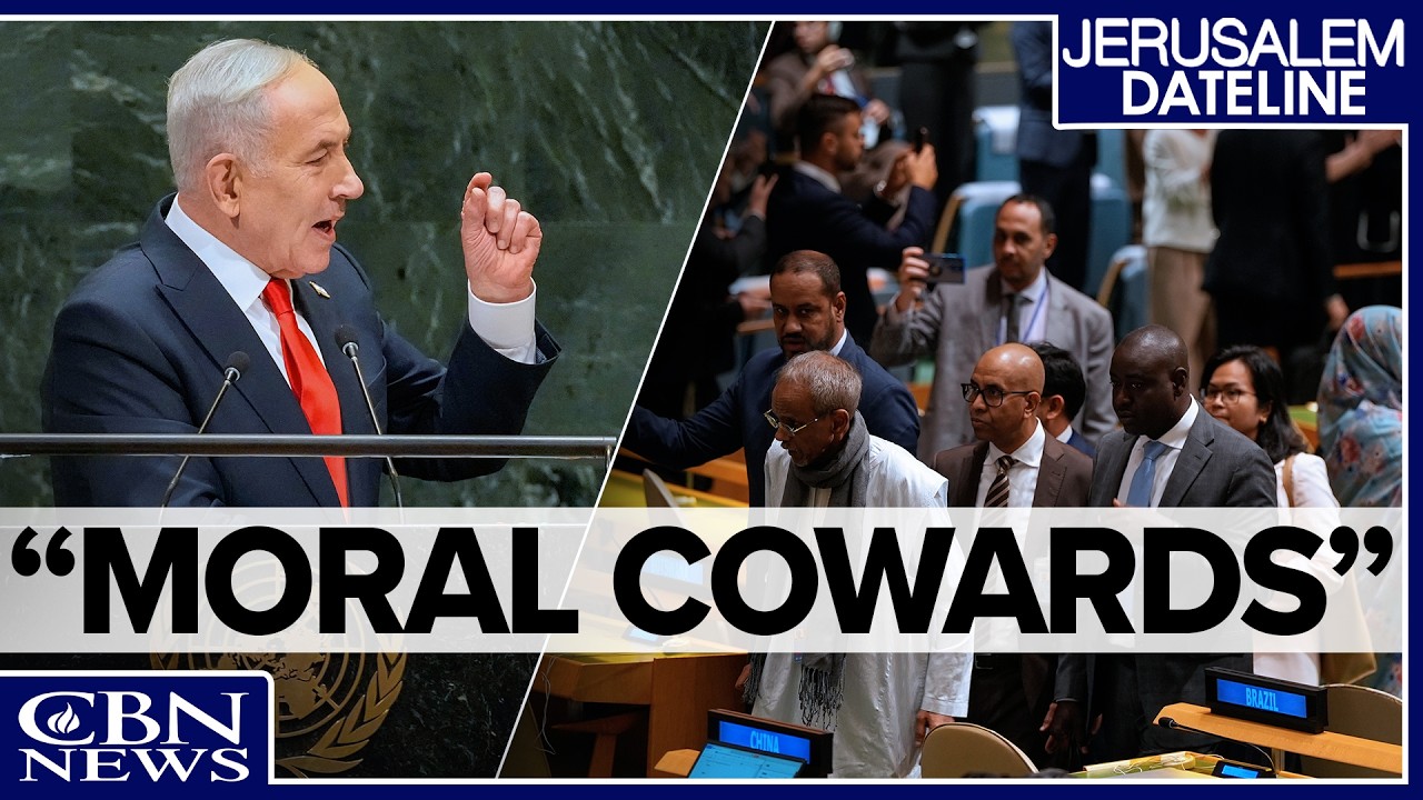 netanyahu takes on the un; 'moral cowards' walk out ¦ jerusalem dateline september 25, 2026 (bq)